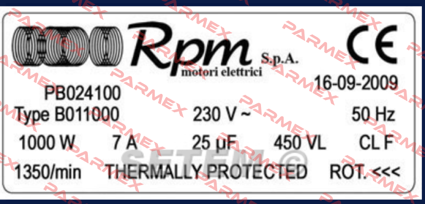 B011000 RPM - Motori elettrici