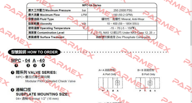 MPC-04A-40  KCL HYDRAULIC PUMPS