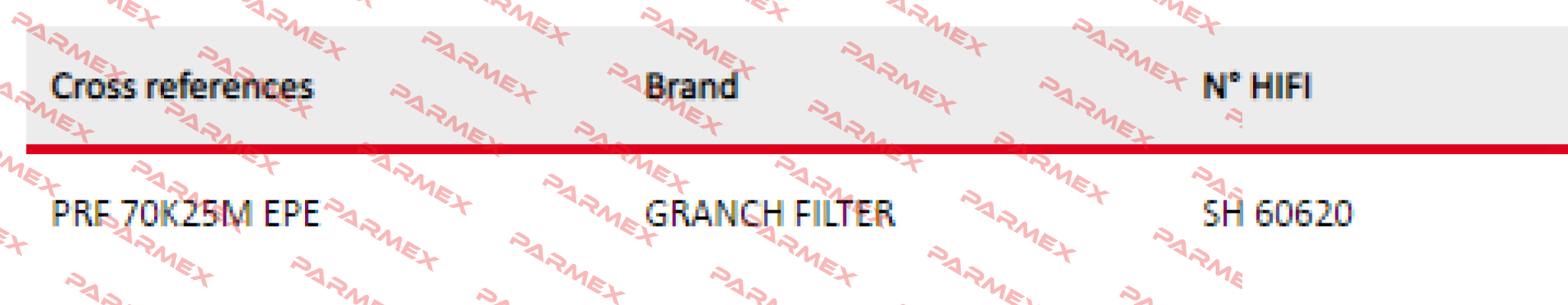 PRF70K25MEPE GRANCH FILTER