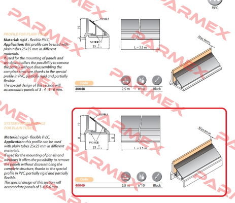 40048  obsolete/replacement 40049 System Plast