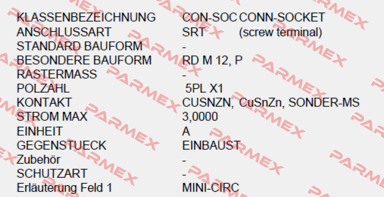 P/N: 00917116, Type: SV-BU SCH 5PL RD M12 KUPPL-BU PG 7 S713 Burkert