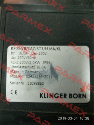 K700/VB/TAZ/ST3/KA3/M16,0A/KL Klinger Born