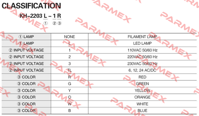 KH-2203L-TL (lamp cup - R) Koino