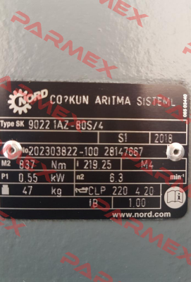 Type: SK 9022 1AZ-80S/4 Nord