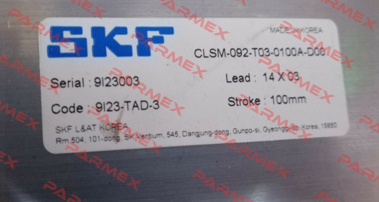 CLSM-092-T03-0100A-D00 Skf