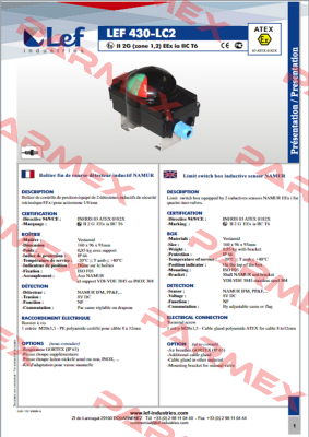 LEF 430-LC2/GR. (2xNS5002) 1PE 2G Lef Industries