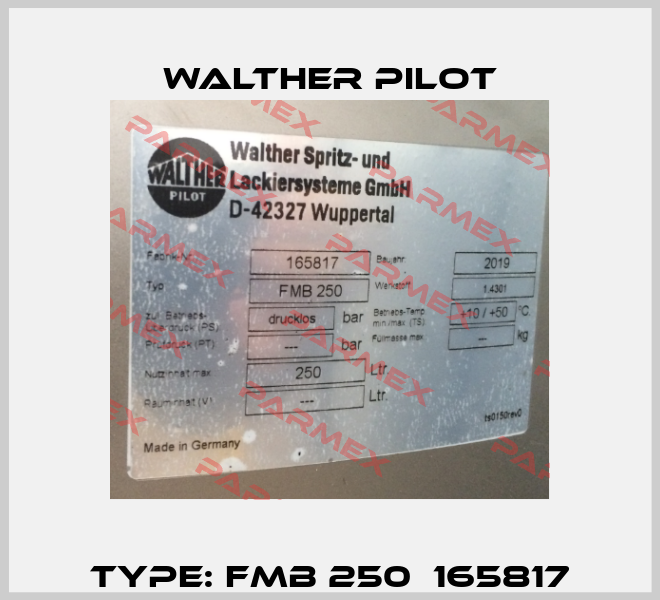 Type: FMB 250  165817 Walther Pilot
