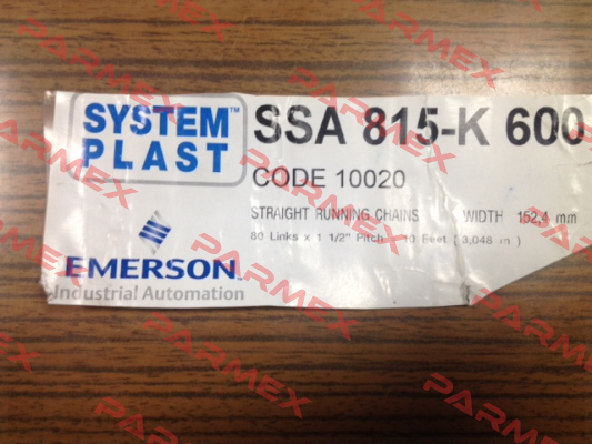 SSA815-K600 System Plast