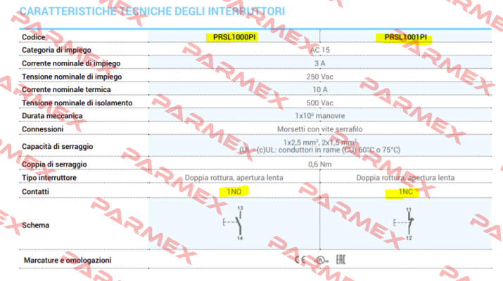 PRSL1000PI Ter Tecno Elettrica Ravasi