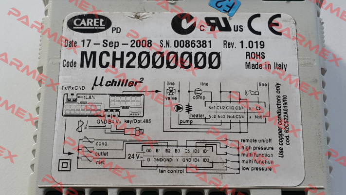 MCH2000000 obsolete Carel