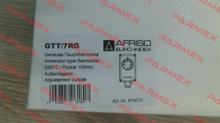 Nr.: 67407X Type: GTT/7RG 0/90°C 100mm IMIT (Afriso)