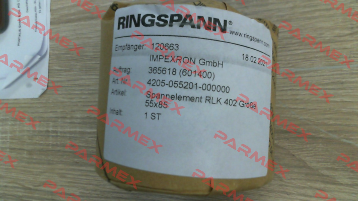 p/n: 4205-055201-000000; Type: RLK 402-55 x 85 Ringspann