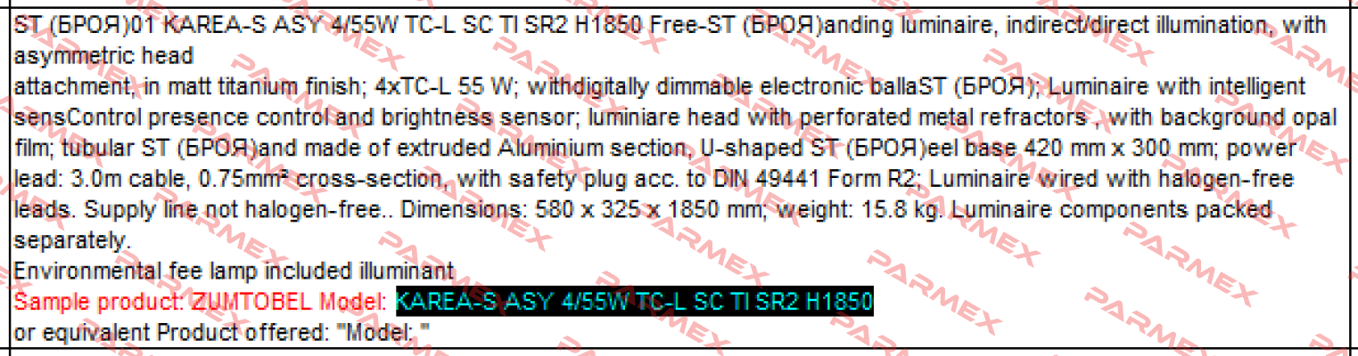 CAPA-S PR 4/55W TC-L SC WH SR2 AS  Zumtobel