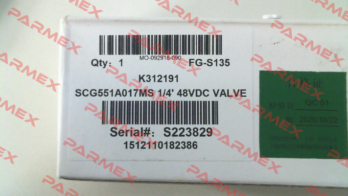 G551A017MS 48VDC Asco