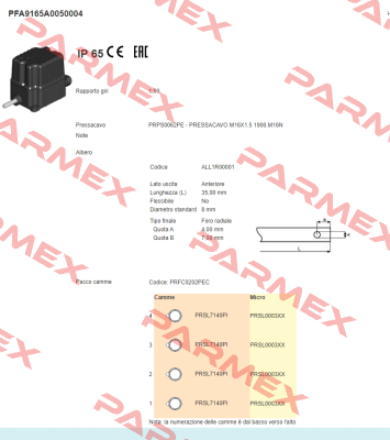 PFA9165A0050004 Ter Tecno Elettrica Ravasi