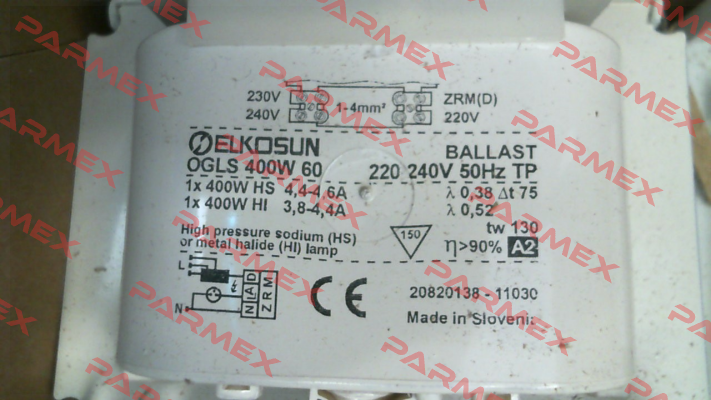 20820138 / OGLS 400W 60 220-240/50 060A114TP Tridonic