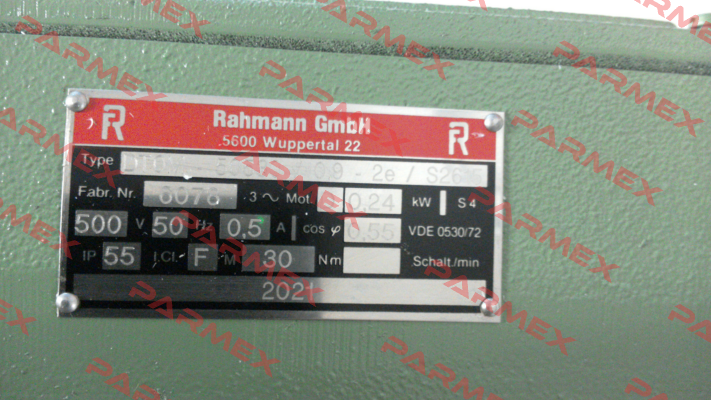 DREH-LDB-LDV-9000, Type: DTOM-50530/0,9-2e/S.... Rahmann