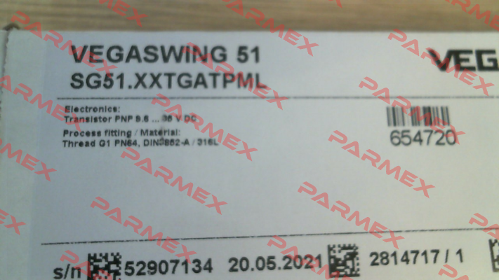 P/N: SG51.XXTGATPML, Type: VEGASWING 51 Vega