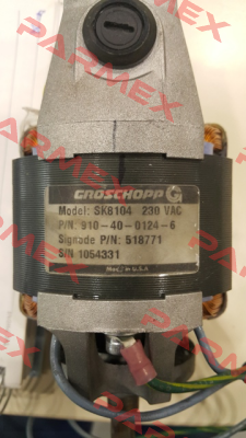 Model: SK8104 230VAC P/N: 910-40-0124-6 (OEM FOR Signode)  Groschopp