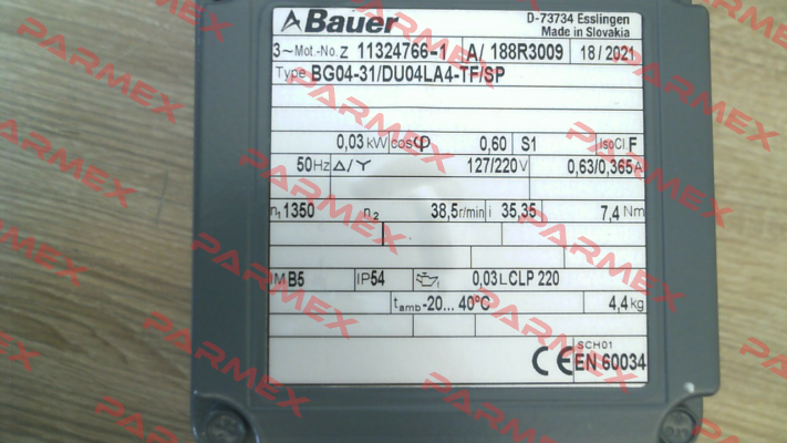 BG04-31/DU04LA4/SP (Artikel-Nr.: 188F3200) Bauer