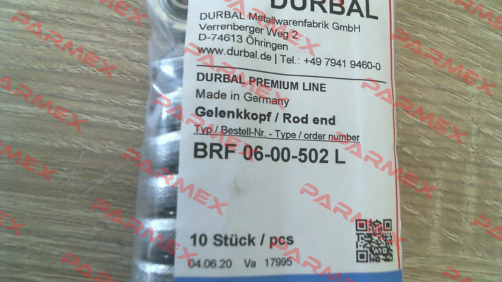 BRF 06-00-502 Durbal