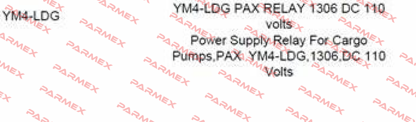 YM4-LDG PAX RELAY 1306 DC 110  Luxco (formerly Westronics)