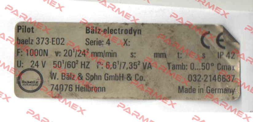 Motor lifting drive for regular operation baelz 373-E07-20-18-S21… Baelz