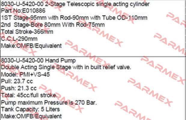 E010886   OMFB Hydraulic