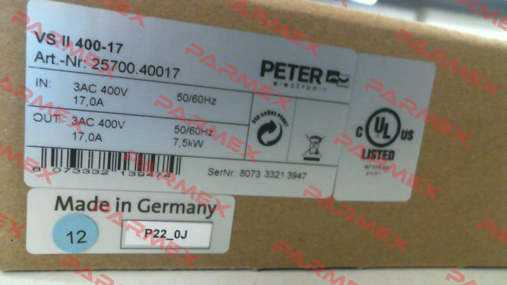 25700.40017 \ VS II 400-17 Peter Electronic