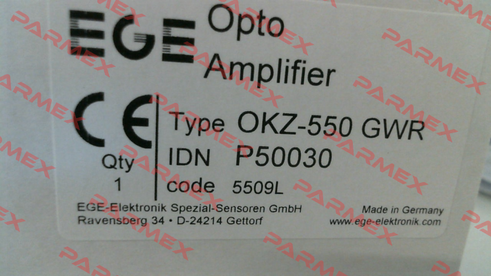 p/n: P50030, Type: OKZ 550 GWR Ege