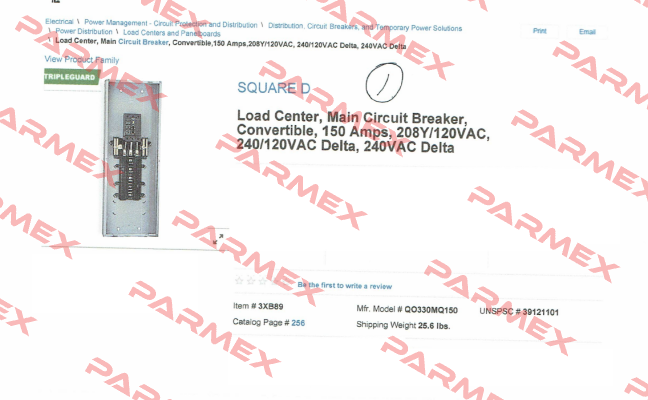 QO330MQ150 Square D (Schneider Electric)