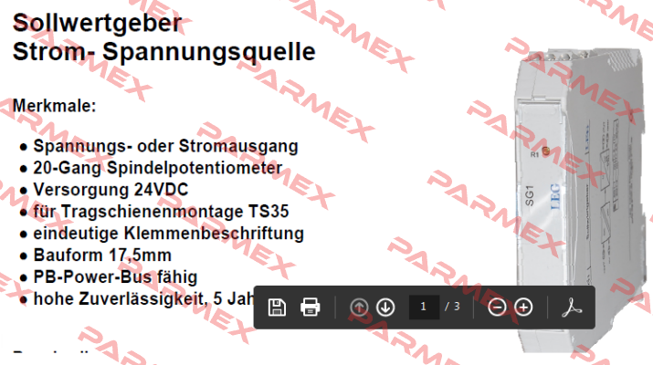 SG1  LEG Industrie Elektronik