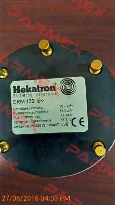 ORM 130 Ex-I  REPLACED BY SLR-E-IS EX-I (Hochiki) Hekatron