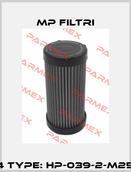 P/N: 1644 Type: HP-039-2-M25-A-N-P01 MP Filtri