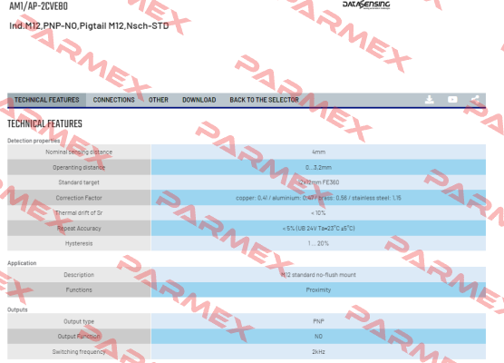 AM1/AP-2CVE80 Micro Detectors / Diell