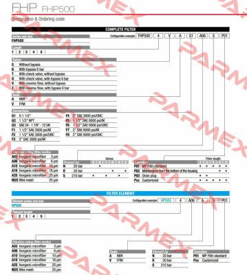 FHP-500-3-V-A-F7-A10-S-P01 MP Filtri