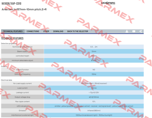 NX16SR/XAP-C010 Micro Detectors / Diell