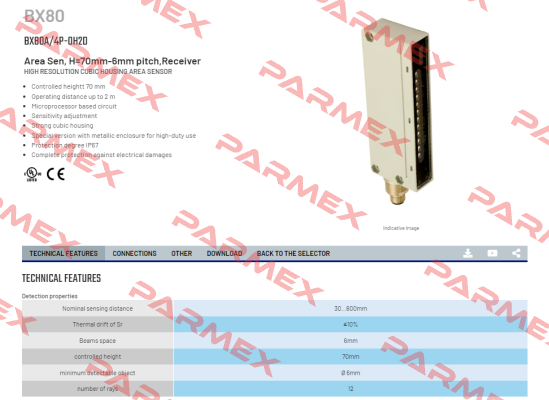 BX80A/4P-0H2D Micro Detectors / Diell