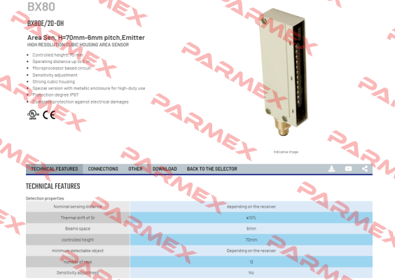 BX80E/20-0H Micro Detectors / Diell