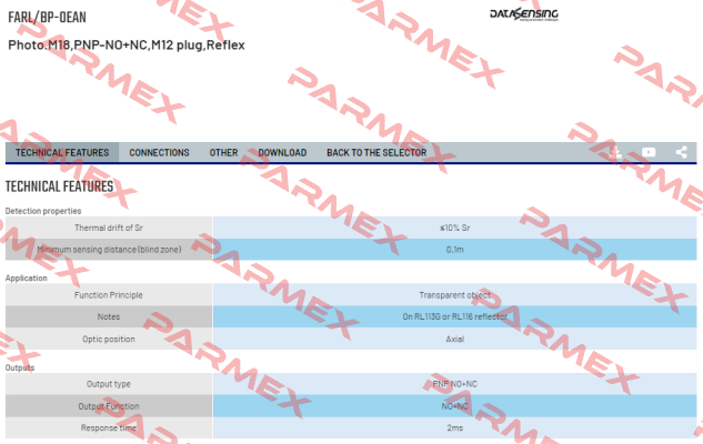 FARL/BP-0EAN Micro Detectors / Diell