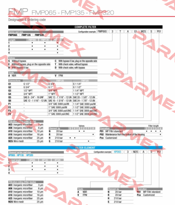 FMP-320-1-B-A-G1-A25-N-P01 MP Filtri