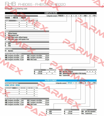 FHB-135-2-S-A-F1-A10-H-P01 MP Filtri