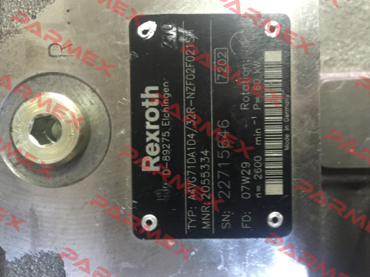 A4VG71DA1D4/32R-NZF02F021SH  Rexroth