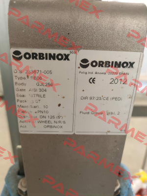 Typ EB06 PN10 DN 125 Orbinox