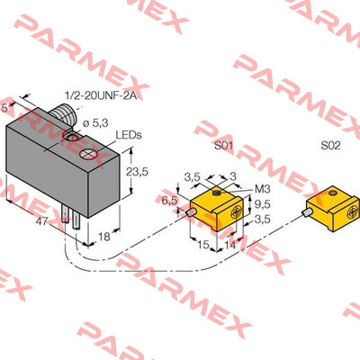 NI2-Q9.5-ADZ32-0.1-FSB5.4X4/S304 Turck