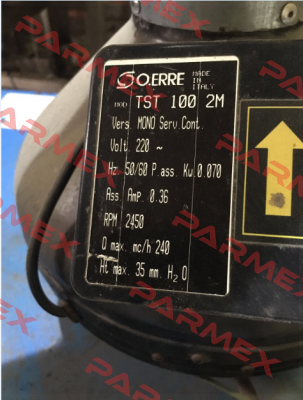 TST 100 2M obsolete/replacement P/N: 0037000 Type: Turbo 100  OERRE