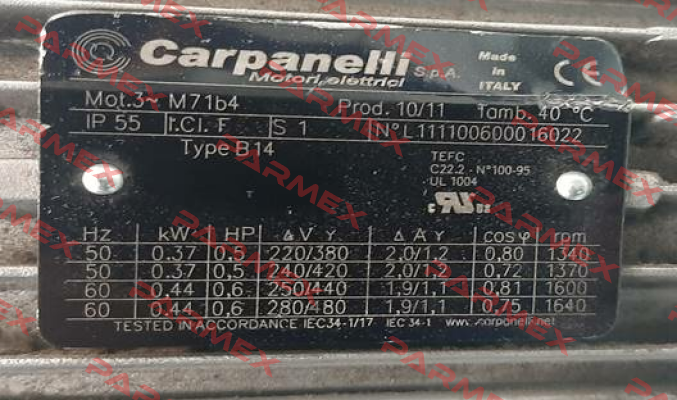 19125150334A  M71b4 Carpanelli