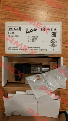 S-20    0....400 bar (Part Number: 1415071) Wika