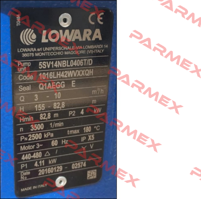 5SV14NBL0406T/D Lowara