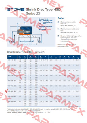 HSD-220-23x220 Stüwe